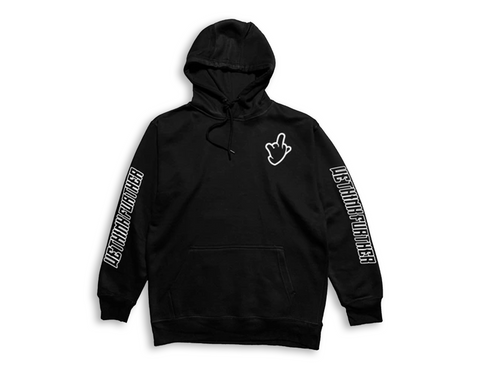 WTF TEXT HOODIE - BLACK