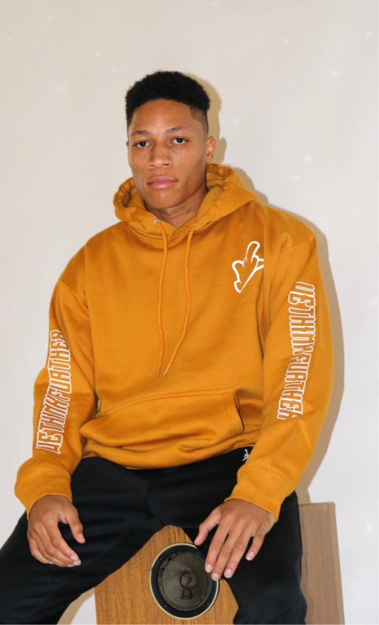 WTF TEXT HOODIE - MUSTARD