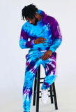 TIE-DYE HOODIE - BLUE/PURP