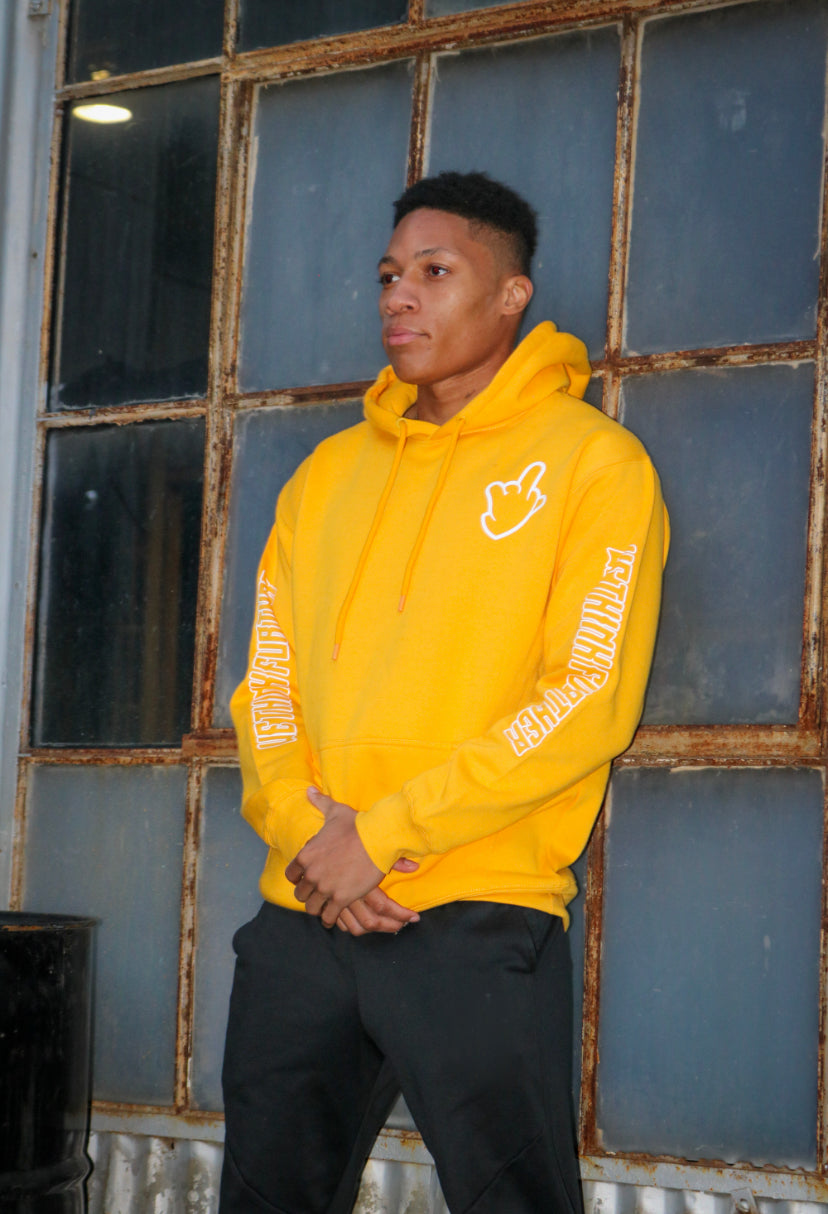 WTF TEXT HOODIE - YELLOW