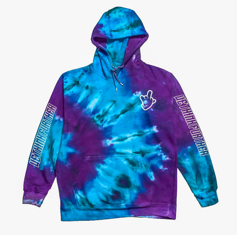 TIE-DYE HOODIE - BLUE/PURP