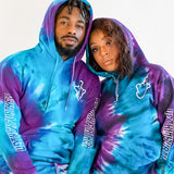 TIE-DYE HOODIE - BLUE/PURP